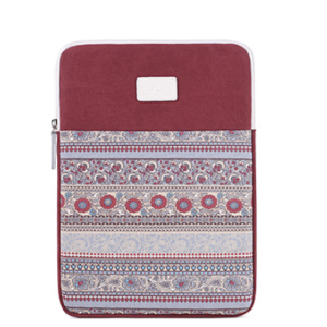 Patterned Canvas Laptop Sleeve — 13-Inch Style