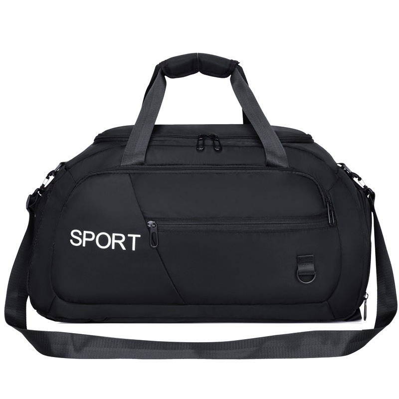 Gym & Weekend Bag with Shoe Compartment — Black