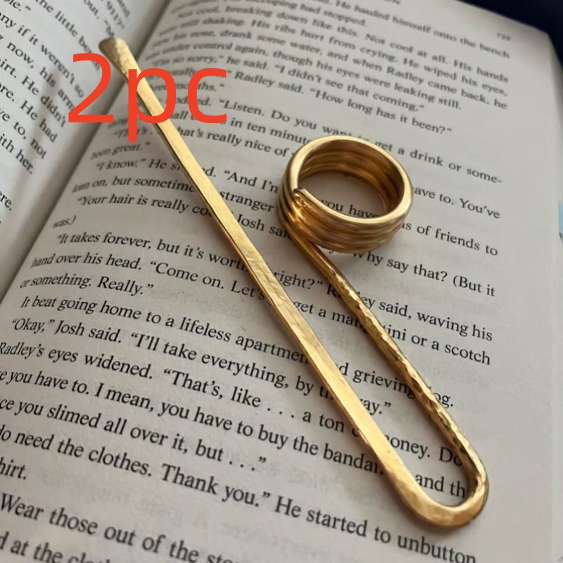 Metal Page Holders — Gold, Set of 2
