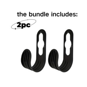 Garden Hose Hangers — Black, Set of 2
