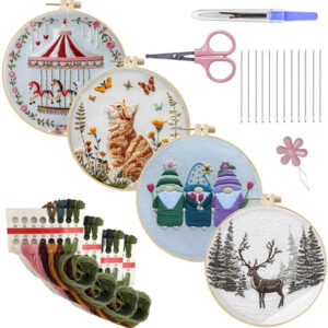 Embroidery Craft Kit with 15 cm Hoop