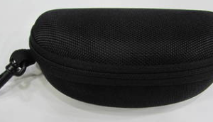 Zippered Glasses Case — Black