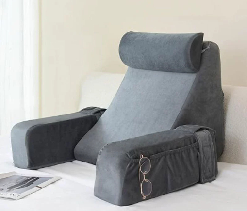 Reading Support Pillow — Grey